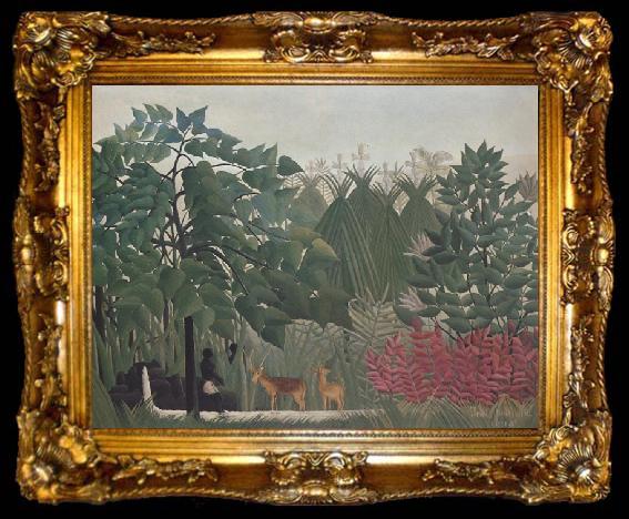 framed  Henri Rousseau The Waterfall, ta009-2